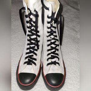 Vintage 2003 Converse Chuck Taylor Allstars 12 Eyelet Leather High Tops Size  6